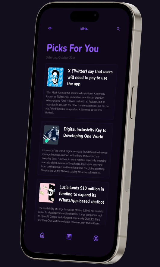Blink on mobile